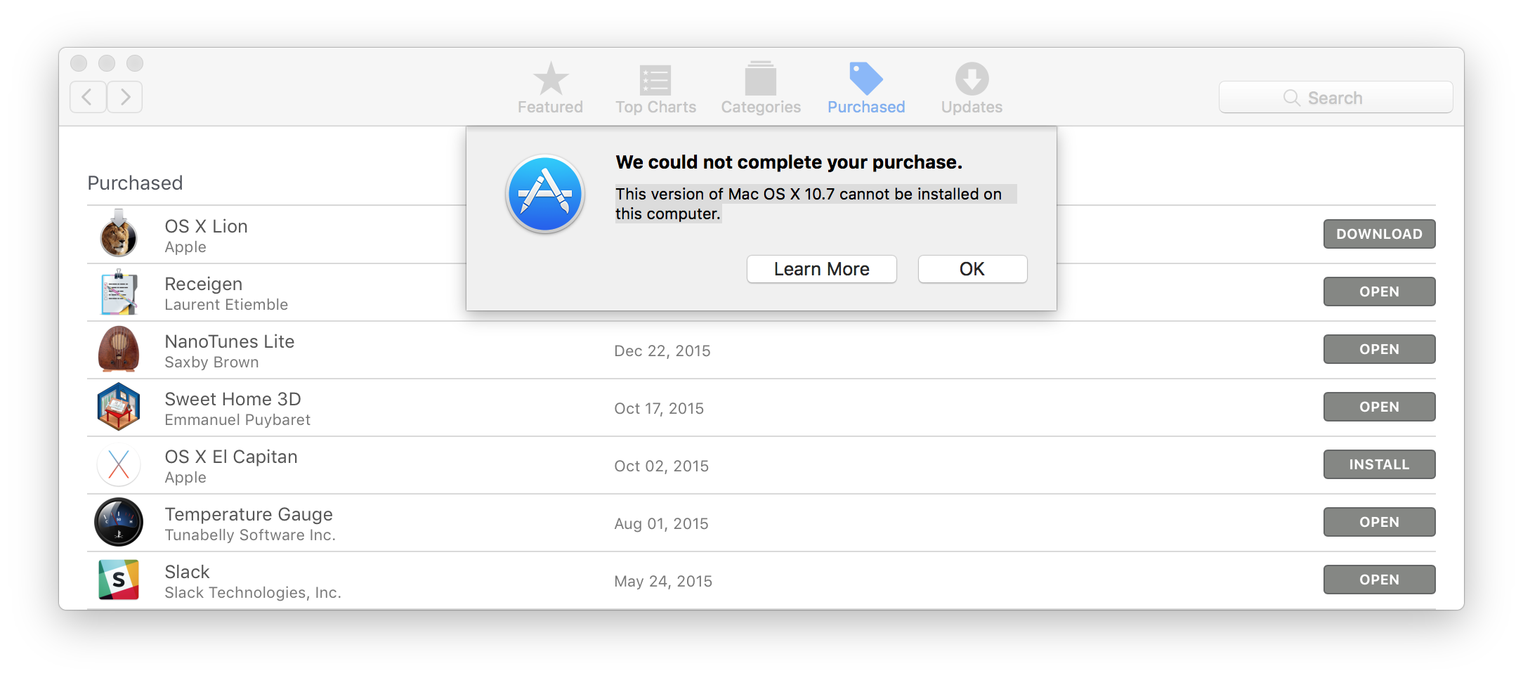 Mac mini cannot download additional files for os x 10